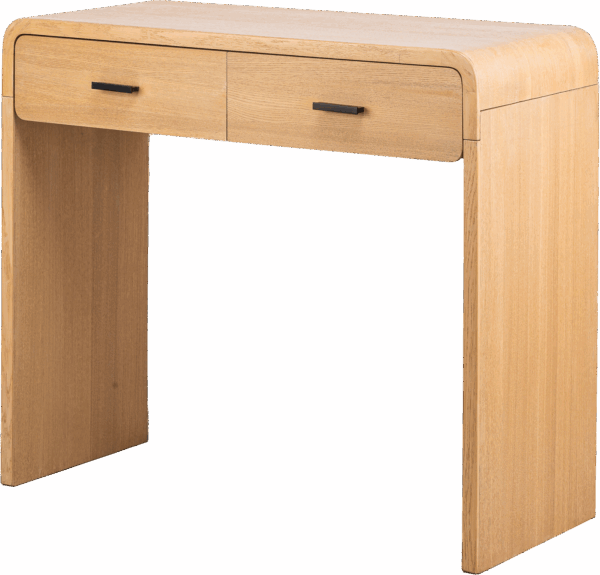 Konsolbord Nordlys Furniture Lulea naturbrun FSC-certificeret bøgetræ 90Ã39Ã79 cm med 2 skuffer